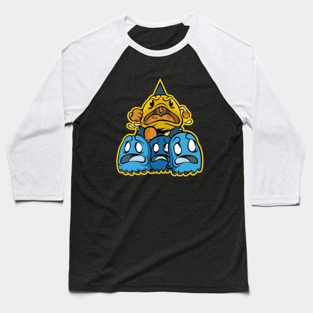 Pacman unleashed Baseball T-Shirt by demonigote